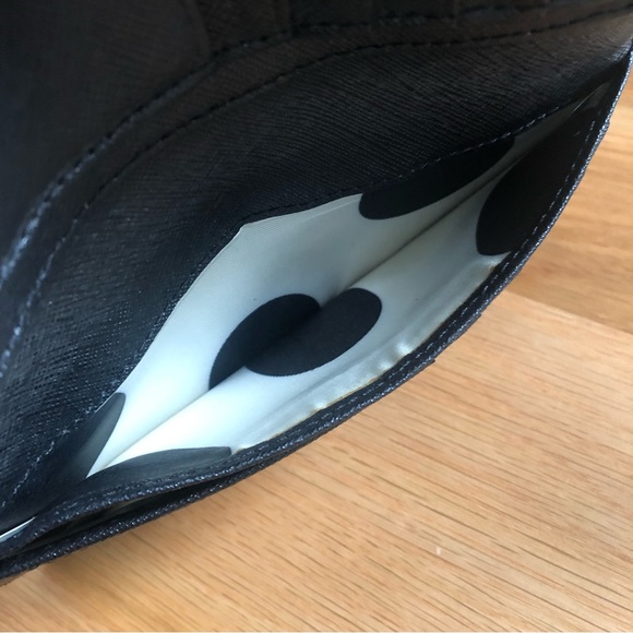 Black Kate Spade Large Bifold Wallet - Saffiano Leather - Picture 10 of 12